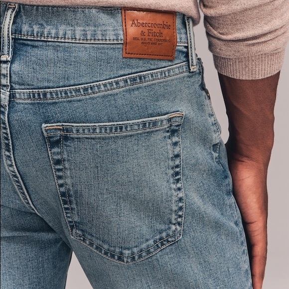 NWT Men’s Size 28 Abercrombie & Fitch Bootcut Stretch Jeans In Blue 28” X 28” - Picture 4 of 11